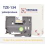 UKRMARK B-T134P, Ламінована, 12мм х 8м, золотистим на прозорому, сумісна з BROTHER TZe-134, стрічка для принтерів етикеток (TZe134)