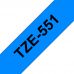 UKRMARK B-T551P, Ламінована, 24мм х 8м, чорним на синьому, сумісна з BROTHER TZe-551, стрічка для принтерів етикеток (TZe551)