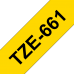 UKRMARK B-T661P, Ламинированная, 36мм х 8м, черным на желтом, совместима с BROTHER TZe-661, лента для принтеров этикеток (TZe661)