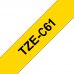 UKRMARK B-Fc-TC61P-BK/YE, Флуоресцентная, 36 мм х 5 м. черным на желтом, совместима с BROTHER TZe-C61, лента для принтеров этикеток (TZeС61)