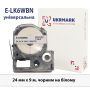 UKRMARK E-LK6WBN, Универсальная, 24мм х 9м, черным на белом, лента для принтеров этикеток совместима с Epson LK-6WBN