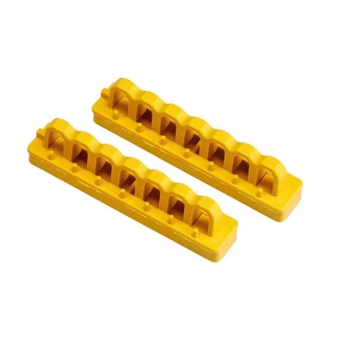 Держатель для блокирующих штанг (7 отверстий для замков), цвет желтый (2 шт/упак.)
