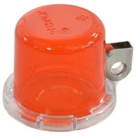 Блокиратор пусковой/аварийной кнопки средний (до 22 мм), красный, 50мм х 64мм х 9мм. (в комплекте три наклейки: прозрачная, желтая, красная)