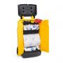 SKO-CART Комплект-шкафчик на колесах для сбора проливов масла на 69л: 1 рул.с двойной перфорацией, 38смx22м,2 бона SOC, диам.7.6x122 см,1 бон